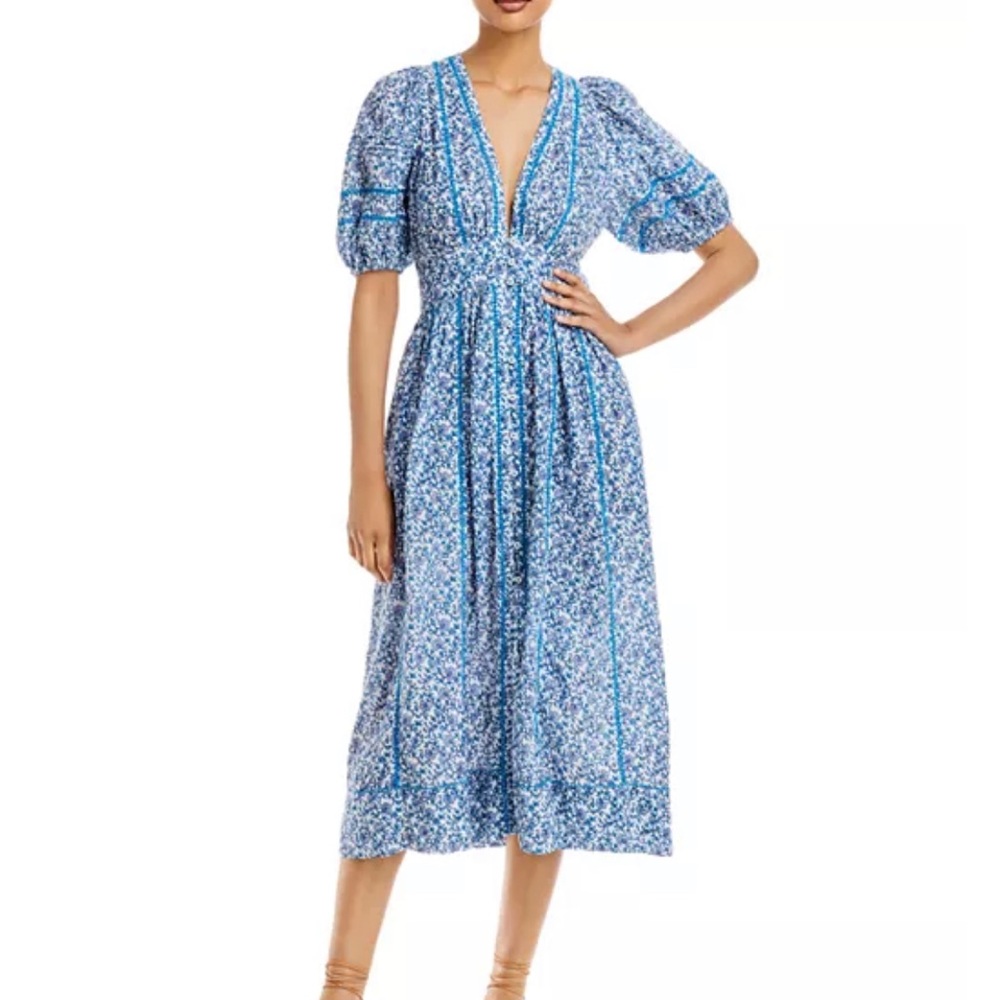Poupette St Barth Reine Floral Midi Dress XS